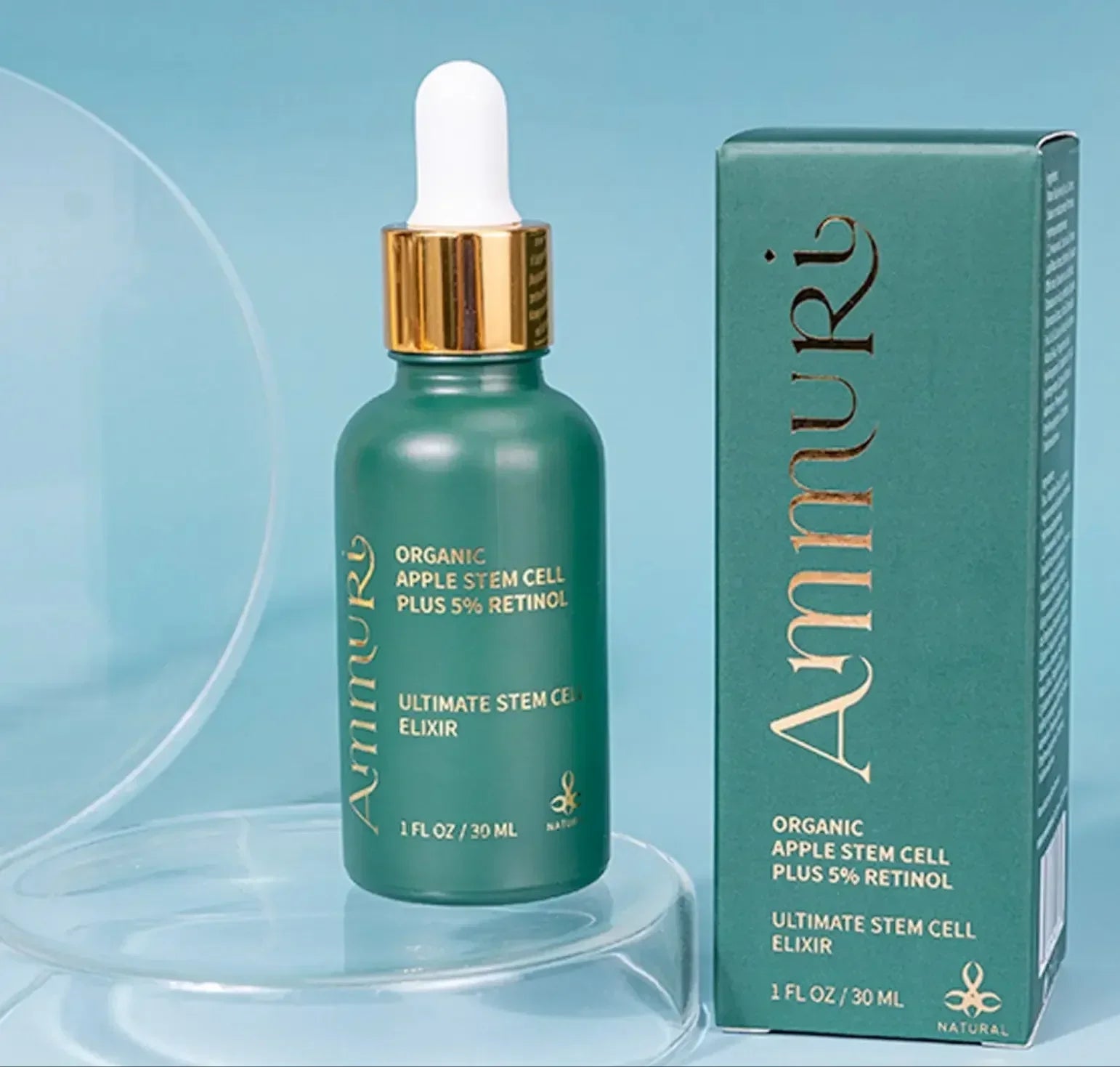 Ammuri Retinol 5% Serum with Apple Stem Cell β High Strength Anti-Ageing, Acne & Dark Spot Treatment (30ml)