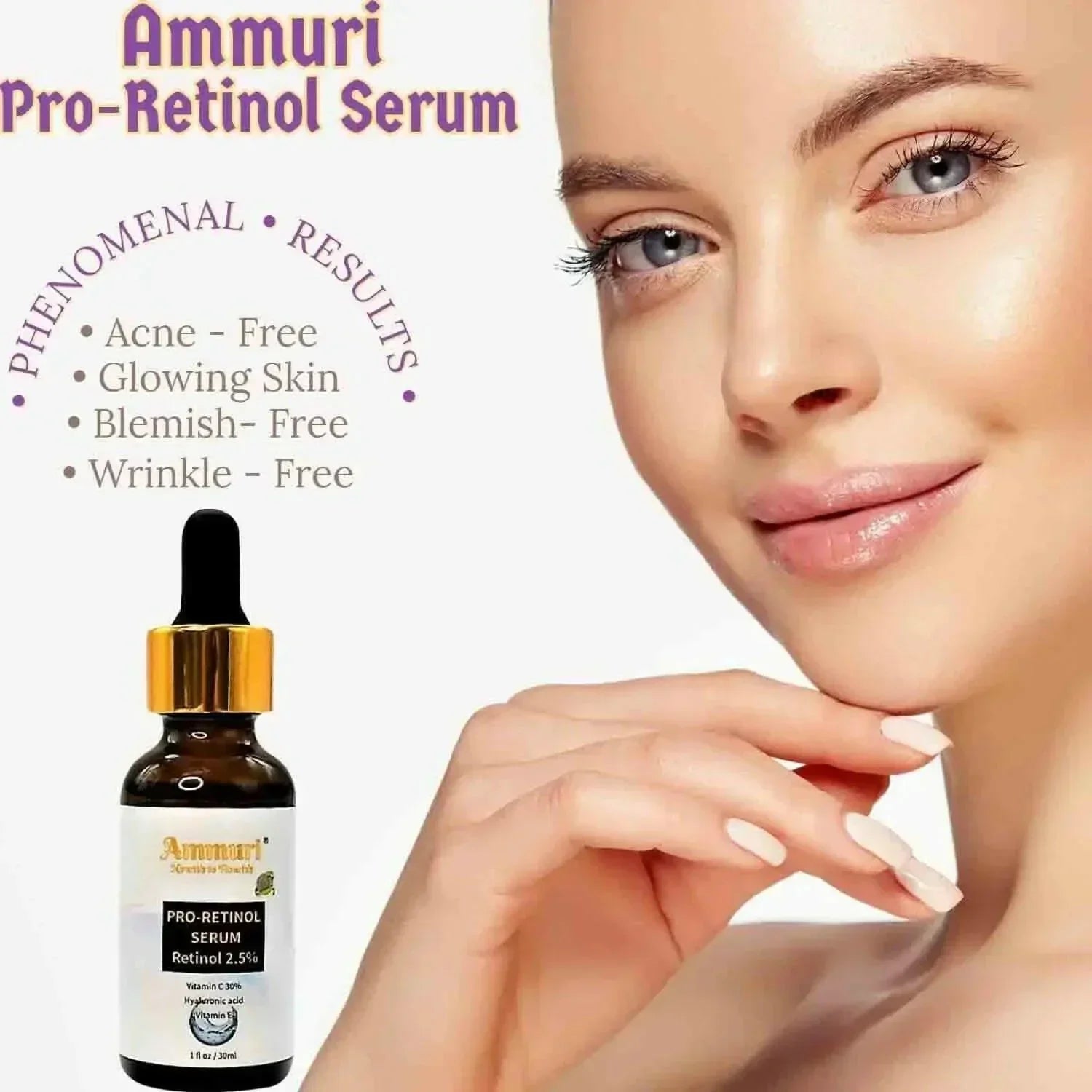 Ammuri Pro-Retinol 2.5% Face Serum - Anti Aging Retinol Serum